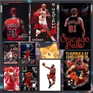 1PC Basketball Star D-Dennis Rodman Poster Self-adhesive Painting with prints Home bedroom living ro