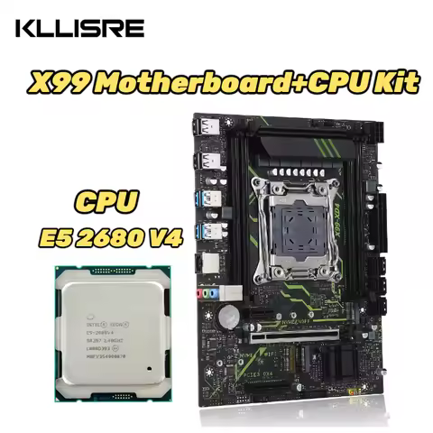 Kllisre kit X99 Motherboard LGA 2011-3 with Intel Xeon E5 2680 V4 Processor
