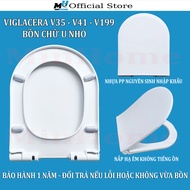 Nắp Bồn Cầu Đóng Êm Viglacera V35 - V41 - V199 Phủ Bóng Chống Ố