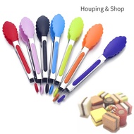 Ready Stock Cooking Tongs Silicone BBQ Tongs Kitchen Mini Tong Heat Resistant Steak Clip Cooking Ton