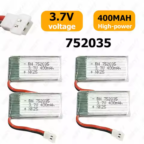 400mAh 752035 Battery 20C 3.7V High Rate LIPO Batteries for Habersham X4 H107D H107 H31 Quadcopter M