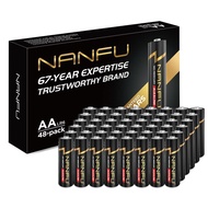NANFU Long Lasting AA 48 Batteries Premium LR6 Alkaline Battery 1.5v Batteries for Clocks Remotes Ga
