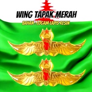 MERAH Red resin-coated wing / wing red footprintPRAMUKA