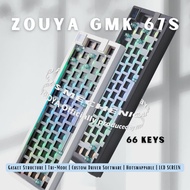 GMK67S | 65% | 66 Kekunci | Tri-Mode (Berwayar / Bluetooth / 2.4G) | RGB | Struktur Gasket | Hot‑swa