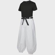 Jujutsu JJK Manga Anime Fushiguro Toji Satoru Gojo Cosplay Costume Wig T-shirt Pants Rose Net Hallow