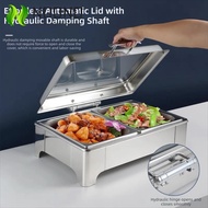 NOONOPH Chafing Dish Buffet Set, with Transparent Hydraulic Lid 6/9L Buffet Stove,  Stainless Steel 