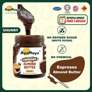 AYOMAYO Espresso Coffee Almond Butter Spread (Halal & Low Sugar & Vegan) (180g/90g)