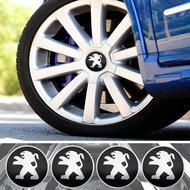 4pcs 56mm Car Wheel Center Hub Caps Sticker Auto Emblem Badge For PEUGEOT 106 206 306 406 107 207 307 407 301 308 2008 3008