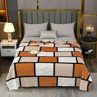 New Grid Style Multifunctional Magic Velvet Printed Blanket Can Be Used As Bed Sheets Nap Blankets P