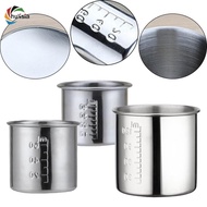 [chulisia] Medicine Cup Stainless Steel Measuring Cup Graduated Medication Cup Stackable Metal Liqui