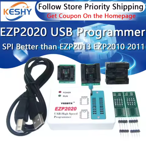 EZP2020 High Speed USB SPI Programmer + 7 Adapter Better than EZP2013 EZP2010 2011Support 24 25 26 9