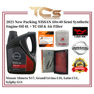 NEW 2021 Nissan 10W40 Semi Synthetic Engine Oil 4L + TC Oil Filter + TC Air Filter (Bundle)