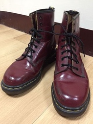 Dr.martens 馬丁 馬汀 櫻桃色 長筒 漆皮 英國製