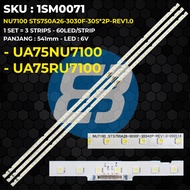 Backlight TV SAMSUNG 75 Inch UA75NU7100 UA75NU7100K UA75RU7100 NU7100 STS750A26-3030F-30S*2P-REV1.0