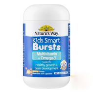 Nature's Way Kids Smart Bursts Multivitamin + High DHA Fish Oil 100 chewable Capsules