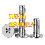 304 Stainless Steel stainless Phillips Flat Head Screw CM Ultra-Thin Head Flat Head Bolt Thin Head S