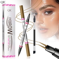 QIC Double-Headed Two-Prong Eyebrow Pencil Two-In-One Eyebrow Pencil Eyeliner Eyebrow Pen Liquid Wat
