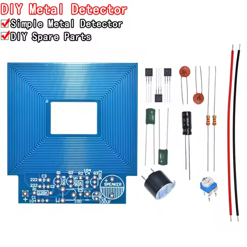 Metal Detector Scanner Unassembled Kit DC 3V-5V Suite Metal Sensor Board Module Electronic DIY Kits 