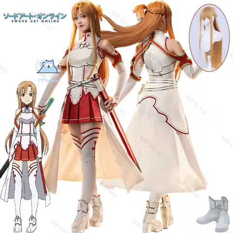 Anime Sword Art SAO Online Yuuki Asuna Cosplay Costume Asuna Cosplay Costume Erika Suteishia Cos Out