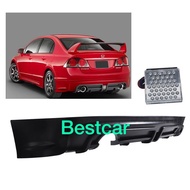 🔥CIVIC FD FD1 FD2 MUGEN RR REAR SKIRT SKIRTING LIP PU SINGLE EXHAUST 十 LAMP