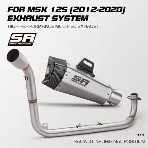 MSX125 Motorcycle Complete Exhaust Systems Modified Muffler For Grom MSX125 2012-2020