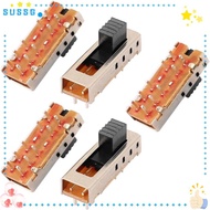 SUSSG 5pcs Toggle Switch, 10P 2P4T SS-24E01 Micro Slide Switch, Mini Vertical 4 Position 5mm Toggle 