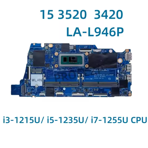 LA-L946P For Dell Vostro 3420 Inspiron 15 3520 Laptop Motherboard Intel i3-1215U I5-1235U CPU DDR4 M