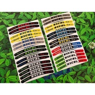 Takasago Excel Sticker Rim Motor Stiker printed double layer Factory Direct Sale Ready Stock