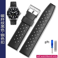 ❀☍▦ Rubber Watch Strap Sports Diving Replica Watch Band for Tag Heuer Citizen International Watch Co