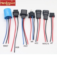 Hardingsun 1PCS H13 H11 9005 9006 9007 H16 H7 Headlight Bulb Male Wire Harness Connector Wiring Plug Socket Adapters Bulb Holder