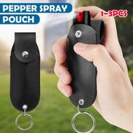2Pcs Pepper Spray Pouch Mini Portable Pepper Spray Holster PU Leather Top Flap Spray Protective Hols
