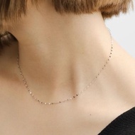 CBV WG Dancing Chain Necklace | Real 18k White Gold | 18 inches