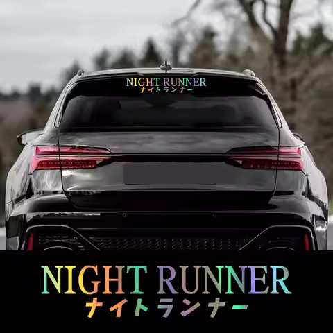 NIGHT RUNNER Car Windshield JDM Sticker Auto Body Window Decal For VW Tesla Honda Toyota BMW Audi Se