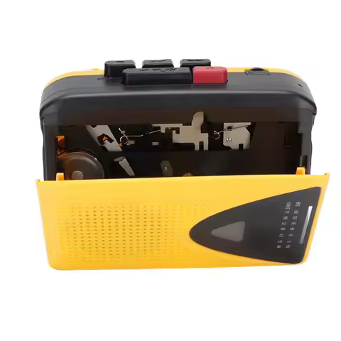 Retro Cassette Player Tape Recorder Portable AM FM Radio with Large Speaker and Headphone Jack Built