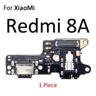 บอร์ดพอร์ตแท่นชาร์จระบบชาร์จ USB พร้อม Xiaomi Redmi สายเคเบิ้ลยืดหยุ่นสำหรับไมค์ไมโครโฟน9 9i 9C 9A NFC 9T 8 8A 7 7A อะไหล่ซ่อมอินเดีย