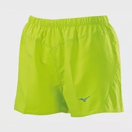Mizuno [J2TB675236] 女款 運動 跑步 路跑 輕量 吸汗 速乾 舒適 寬鬆 三分 短褲 綠 XL 綠/銀