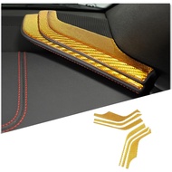 CHEAYAR Soft 3D Real Carbon Fiber Car Dashboard Side Panel Cover Trim Sticker Trim Compatible with C