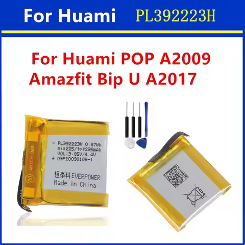 PL392223H PL382222H PL382222GH Battery For Huami POP A2009 Amazfit Bip U A2017 Smat Watch Battery 39