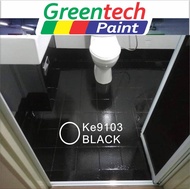 KE9103 BLACK FULL SET Epoxy Floor Coating (FREE Tool Set + 1L PRIMER WATERPROOF + 1L EPOXY PAINT + 0.5 KG ANTI-SLIP POWDER) GREENTECH