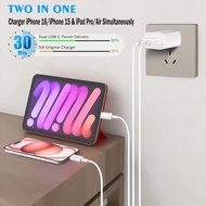 Charger for iPhone 16 15 Charger Fasr Charging,Quick Dual Port USB C Charger Block,2Pack iPhone 16 C