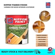 1L Nippon Paint Shellac Varnish Timber Finish Solvent Based For Exterior &amp; Interior's Wood | Cat Shellac Kayu