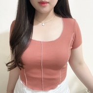 Short Sleeve Heejin Knit Top | Short Sleeve Crop Top | Maimon Wholesale
