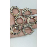 Dalmatian Jasper Thick Dome Bangle Ring