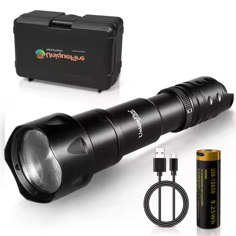 UniqueFire 2002D Vcsel LED IR 940NM 850NM Flashlight Zoom Hunting Fishing Night Vision Torch Recharg