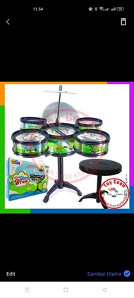 DRUM SET MINI ANAK / MAINAN DRUM SET / MINI JAZZ DRUM / MAINAN MUSIK DRUMMER