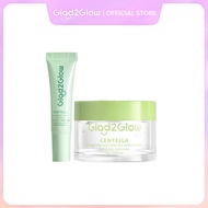 2 in1 Bundle Glad2Glow 2pcs Skincare Paket - Centella Moisturizer Gel + Serum  + Acne treatment + To