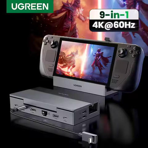 UGREEN 4K60Hz HDMI USB C HUB Docking Station for Steam Deck Type-C to RJ45 PD100W 10Gbps USB-A/C for