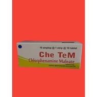 CHE TEM (Chlorphamine Maleate) 4MG CONTAINS 10 STRIPS PER BOX
