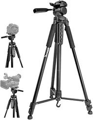 75" Professional Heavy Duty 3-Way Pan Head Tripod for Panasonic Pro AG-DVC7, DVC20, DVC30, DVX100, H