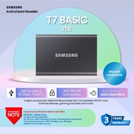 SAMSUNG SSD PORTABLE T7 (BASIC) BLUE/RED/GRAY - 1TB/2TB/4TB